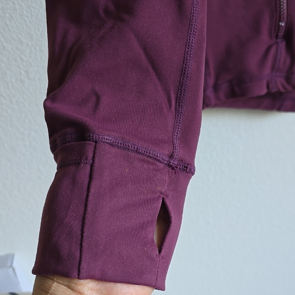 Purple Utility Jacket with High Collar and Streamlined Design - Picture 8 of 9